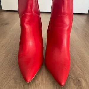 Red Ankle Boots for fall Size 7.5